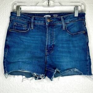 Old Navy High Rise Jean Shorts Secret‎ Slim Pockets Cut Off Denim 6